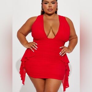 NWT Fashion Nova Sexy Low Cut Mini Dress - Size XL